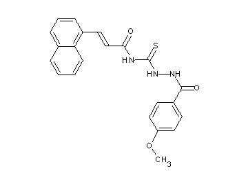 N-{[2-(4-methoxybenzoyl)hydrazino]carbonothioyl}-3-(1-naphthyl)acrylamide