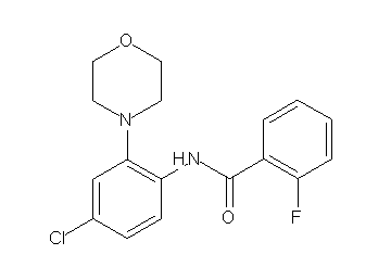 N-[4-chloro-2-(4-morpholinyl)phenyl]-2-fluorobenzamide