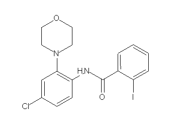 N-[4-chloro-2-(4-morpholinyl)phenyl]-2-iodobenzamide