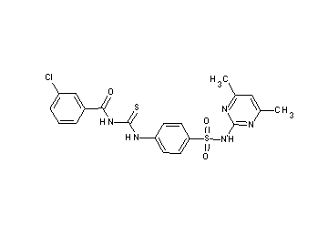 3-chloro-N-{[(4-{[(4,6-dimethyl-2-pyrimidinyl)amino]sulfonyl}phenyl)amino]carbonothioyl}benzamide