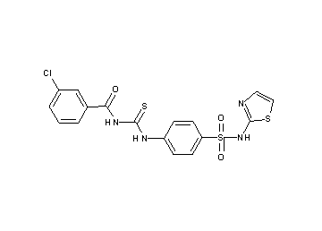 3-chloro-N-[({4-[(1,3-thiazol-2-ylamino)sulfonyl]phenyl}amino)carbonothioyl]benzamide