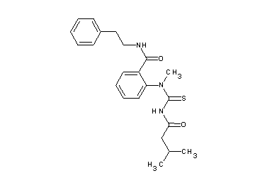 2-(methyl{[(3-methylbutanoyl)amino]carbonothioyl}amino)-N-(2-phenylethyl)benzamide