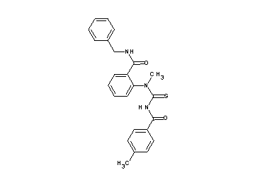 N-benzyl-2-(methyl{[(4-methylbenzoyl)amino]carbonothioyl}amino)benzamide