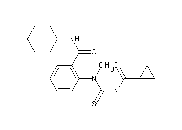 N-cyclohexyl-2-[{[(cyclopropylcarbonyl)amino]carbonothioyl}(methyl)amino]benzamide
