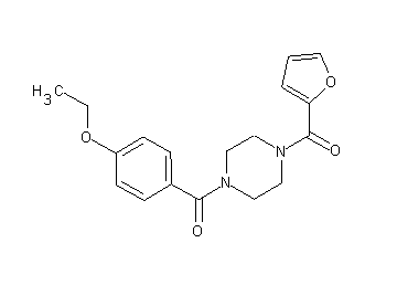1-(4-ethoxybenzoyl)-4-(2-furoyl)piperazine 1-(4-ethoxybenzoyl)-4-(2-furoyl)piperazine
