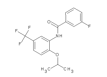 3-fluoro-N-[2-isopropoxy-5-(trifluoromethyl)phenyl]benzamide