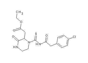 ethyl [1-({[(4-chlorophenyl)acetyl]amino}carbonothioyl)-3-oxo-2-piperazinyl]acetate
