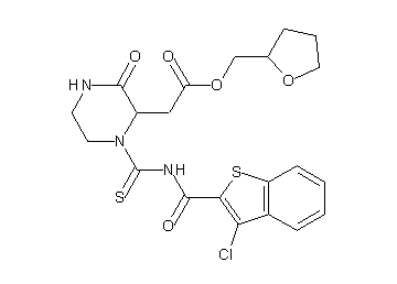 tetrahydro-2-furanylmethyl [1-({[(3-chloro-1-benzothien-2-yl)carbonyl]amino}carbonothioyl)-3-oxo-2-piperazinyl]acetate
