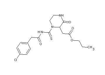 propyl [1-({[(4-chlorophenyl)acetyl]amino}carbonothioyl)-3-oxo-2-piperazinyl]acetate