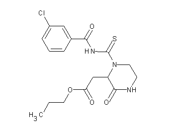 propyl (1-{[(3-chlorobenzoyl)amino]carbonothioyl}-3-oxo-2-piperazinyl)acetate