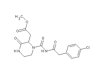 methyl [1-({[(4-chlorophenyl)acetyl]amino}carbonothioyl)-3-oxo-2-piperazinyl]acetate