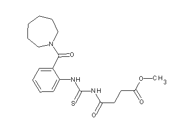 methyl 4-[({[2-(1-azepanylcarbonyl)phenyl]amino}carbonothioyl)amino]-4-oxobutanoate