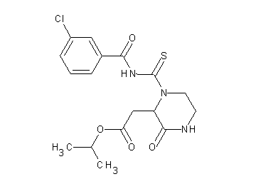 isopropyl (1-{[(3-chlorobenzoyl)amino]carbonothioyl}-3-oxo-2-piperazinyl)acetate