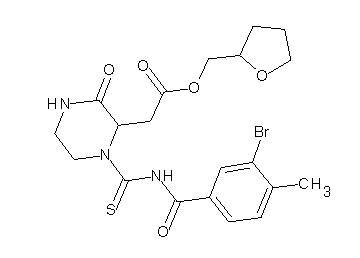 tetrahydro-2-furanylmethyl (1-{[(3-bromo-4-methylbenzoyl)amino]carbonothioyl}-3-oxo-2-piperazinyl)acetate