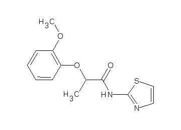 2-(2-methoxyphenoxy)-N-1,3-thiazol-2-ylpropanamide