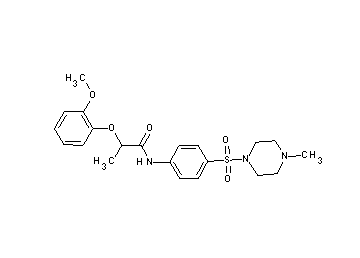 2-(2-methoxyphenoxy)-N-{4-[(4-methyl-1-piperazinyl)sulfonyl]phenyl}propanamide