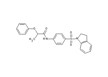N-[4-(2,3-dihydro-1H-indol-1-ylsulfonyl)phenyl]-2-phenoxypropanamide