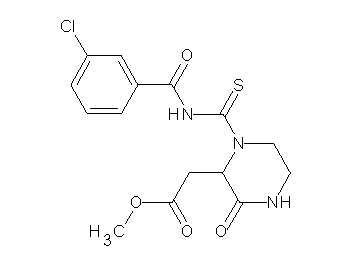 methyl (1-{[(3-chlorobenzoyl)amino]carbonothioyl}-3-oxo-2-piperazinyl)acetate