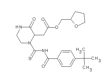 tetrahydro-2-furanylmethyl (1-{[(4-tert-butylbenzoyl)amino]carbonothioyl}-3-oxo-2-piperazinyl)acetate