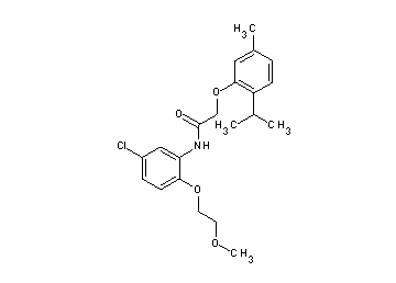 N-[5-chloro-2-(2-methoxyethoxy)phenyl]-2-(2-isopropyl-5-methylphenoxy)acetamide