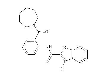 N-[2-(1-azepanylcarbonyl)phenyl]-3-chloro-1-benzothiophene-2-carboxamide