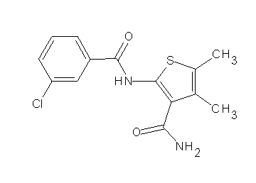 2-[(3-chlorobenzoyl)amino]-4,5-dimethyl-3-thiophenecarboxamide