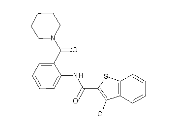 3-chloro-N-[2-(1-piperidinylcarbonyl)phenyl]-1-benzothiophene-2-carboxamide