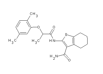 2-{[2-(2,5-dimethylphenoxy)propanoyl]amino}-4,5,6,7-tetrahydro-1-benzothiophene-3-carboxamide