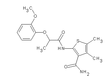 2-{[2-(2-methoxyphenoxy)propanoyl]amino}-4,5-dimethyl-3-thiophenecarboxamide