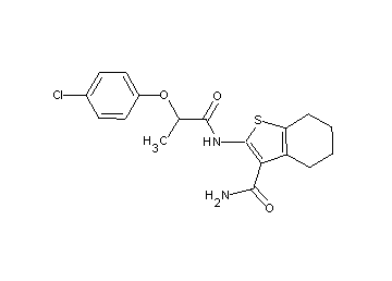 2-{[2-(4-chlorophenoxy)propanoyl]amino}-4,5,6,7-tetrahydro-1-benzothiophene-3-carboxamide