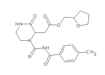 tetrahydro-2-furanylmethyl (1-{[(4-methylbenzoyl)amino]carbonothioyl}-3-oxo-2-piperazinyl)acetate