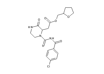 tetrahydro-2-furanylmethyl (1-{[(4-chlorobenzoyl)amino]carbonothioyl}-3-oxo-2-piperazinyl)acetate