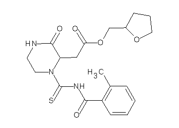 tetrahydro-2-furanylmethyl (1-{[(2-methylbenzoyl)amino]carbonothioyl}-3-oxo-2-piperazinyl)acetate