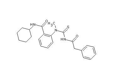N-cyclohexyl-2-(methyl{[(phenylacetyl)amino]carbonothioyl}amino)benzamide