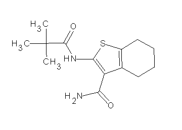 2-[(2,2-dimethylpropanoyl)amino]-4,5,6,7-tetrahydro-1-benzothiophene-3-carboxamide - Click Image to Close