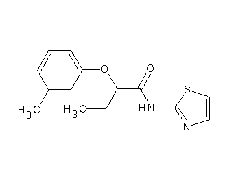2-(3-methylphenoxy)-N-1,3-thiazol-2-ylbutanamide