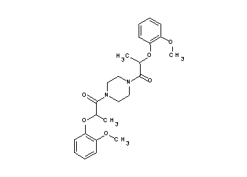 1,4-bis[2-(2-methoxyphenoxy)propanoyl]piperazine