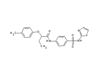 2-(4-methylphenoxy)-N-{4-[(1,3-thiazol-2-ylamino)sulfonyl]phenyl}butanamide