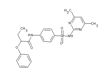 N-(4-{[(4,6-dimethyl-2-pyrimidinyl)amino]sulfonyl}phenyl)-2-phenoxybutanamide