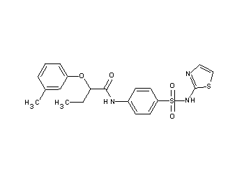 2-(3-methylphenoxy)-N-{4-[(1,3-thiazol-2-ylamino)sulfonyl]phenyl}butanamide - Click Image to Close