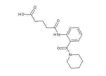 5-oxo-5-{[2-(1-piperidinylcarbonyl)phenyl]amino}pentanoic acid