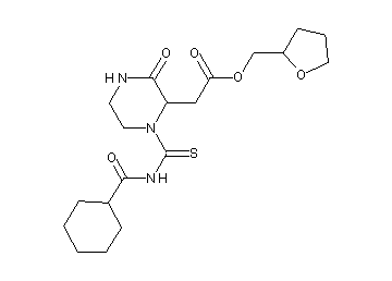 tetrahydro-2-furanylmethyl (1-{[(cyclohexylcarbonyl)amino]carbonothioyl}-3-oxo-2-piperazinyl)acetate