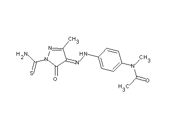 N-(4-{2-[1-(aminocarbonothioyl)-3-methyl-5-oxo-1,5-dihydro-4H-pyrazol-4-ylidene]hydrazino}phenyl)-N-methylacetamide
