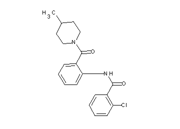 2-chloro-N-{2-[(4-methyl-1-piperidinyl)carbonyl]phenyl}benzamide