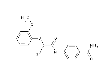 4-{[2-(2-methoxyphenoxy)propanoyl]amino}benzamide