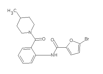 5-bromo-N-{2-[(4-methyl-1-piperidinyl)carbonyl]phenyl}-2-furamide