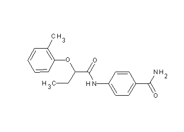 4-{[2-(2-methylphenoxy)butanoyl]amino}benzamide