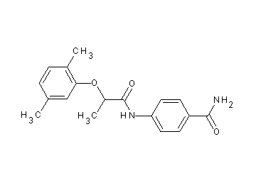 4-{[2-(2,5-dimethylphenoxy)propanoyl]amino}benzamide