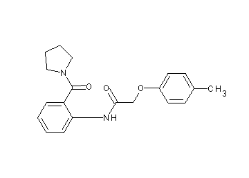 2-(4-methylphenoxy)-N-[2-(1-pyrrolidinylcarbonyl)phenyl]acetamide