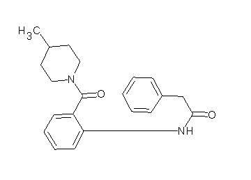 N-{2-[(4-methyl-1-piperidinyl)carbonyl]phenyl}-2-phenylacetamide